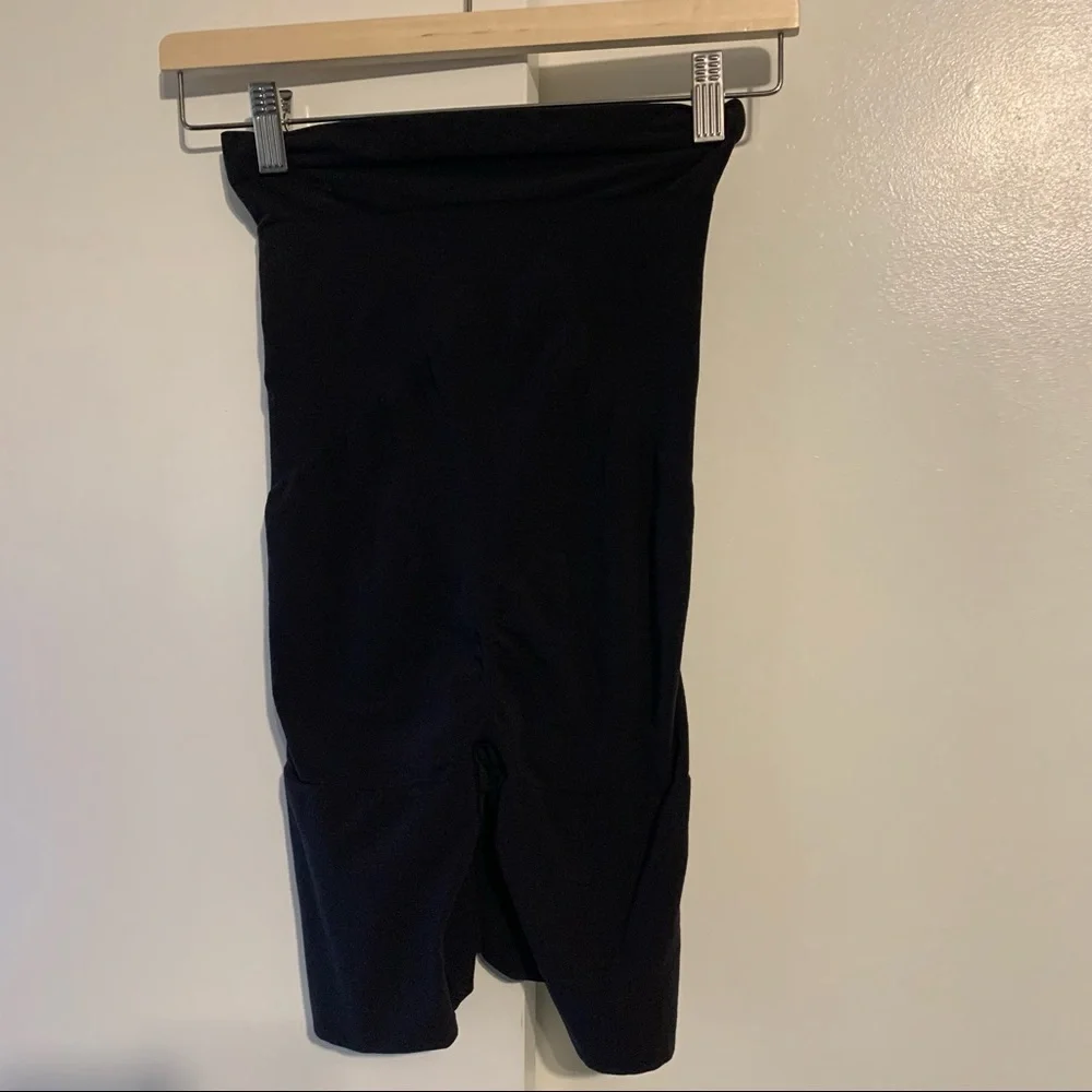 Spanx 1X 3035 higher power short gusset high waisted bike shorts stretch black
